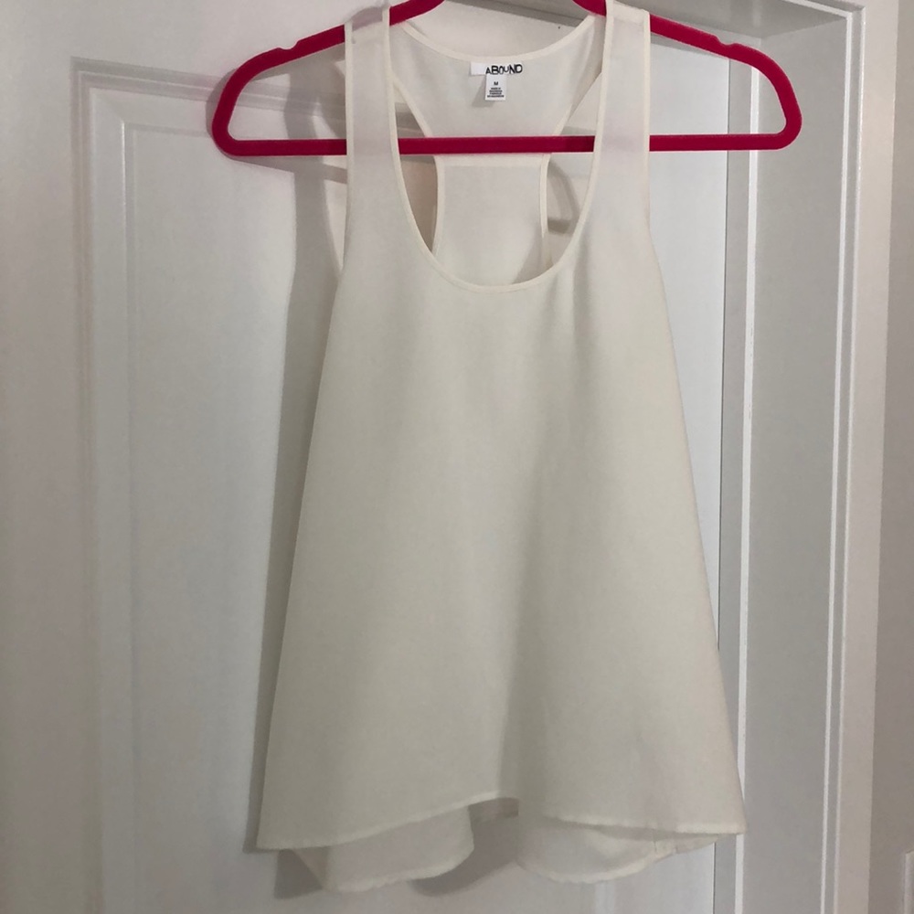 Abound white chiffon dressy tank top - size M